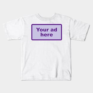 [YOUR AD HERE] - Purple Kids T-Shirt